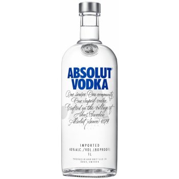 Absolut Vodka 40% 1 l (čistá fľaša)