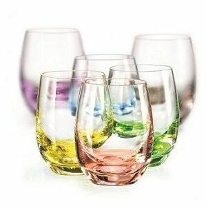 Crystalex Farebné poháre Club Rainbow 60 ml, 6 ks