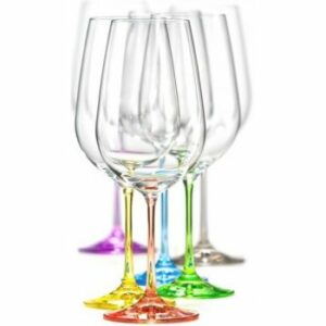 Crystalex Poháre na víno VIOLA rainbow 6 x 350 ml