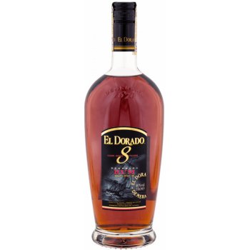 Rum El Dorado 40% 8y 0,7 l (čistá fľaša)