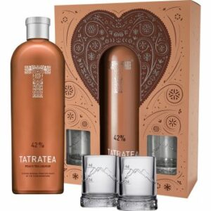 Tatratea PEACH 42 % 0,7 l (darčekové balenie 2 poháre)