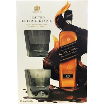 Johnnie Walker Black Label 12y 40% 0,7 l (darčekové balenie 2 poháre)