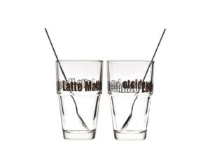 Leonardo SOLO poháre s lyžičkou na Latte Macchiato 400 ml, 2 ks