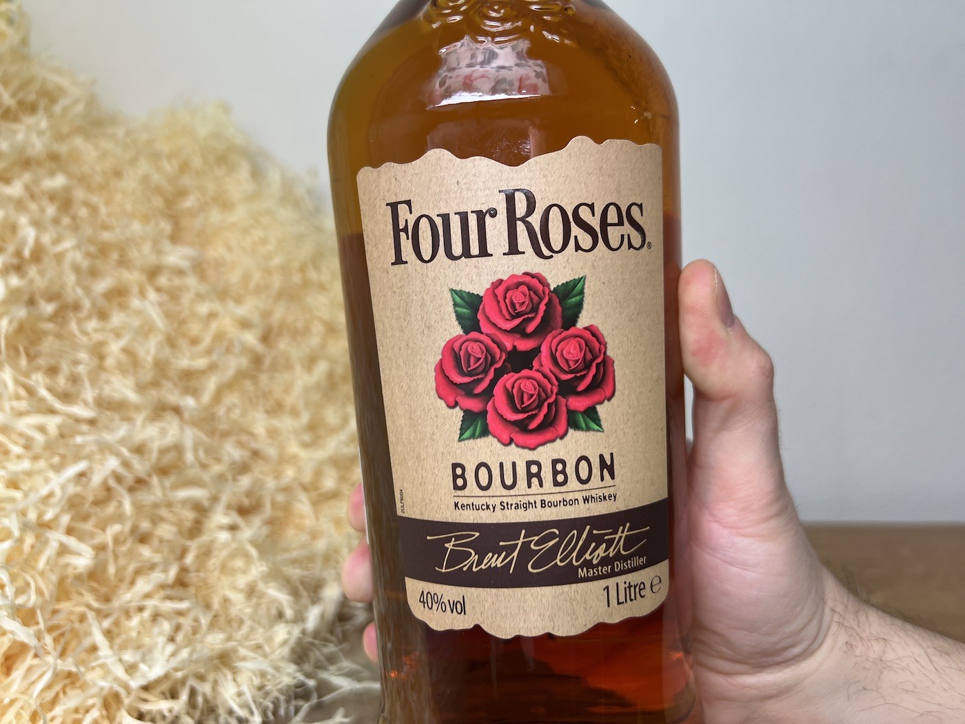 Four Roses Bourbon - detail na prednú etiketu