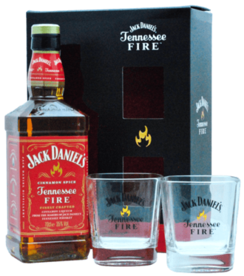 Jack Daniel’s Tennessee Fire + 2 Poháriky 35% 0,7L