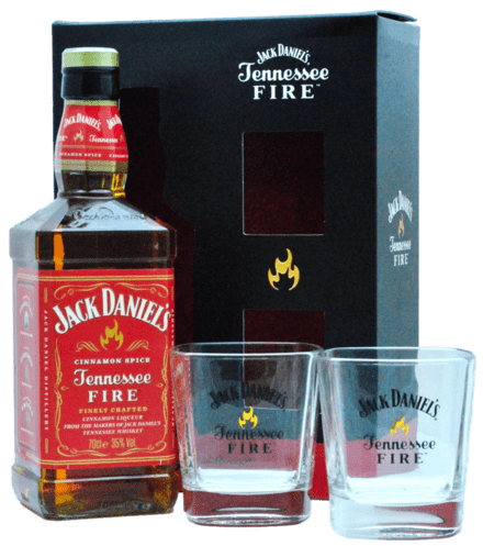 Jack Daniel’s Tennessee Fire + 2 Poháriky 35% 0,7L