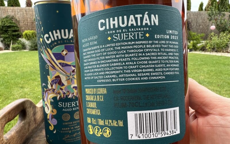 Cihuatan Suerte - detail zadnej etikety