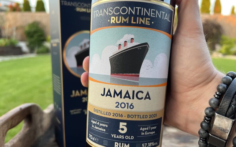 Transcontinental Rum Line Jamaica 2016 detail prednej etikety