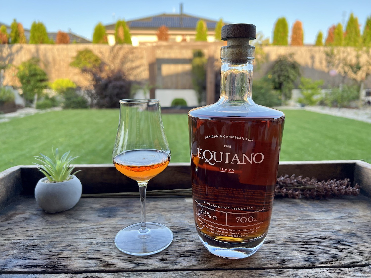 Equiano rum v pohári