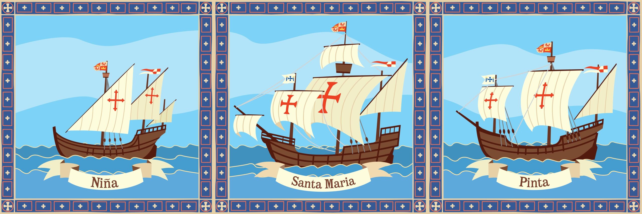 Niña, Santa Maria, Pinta - Kolumbove lode