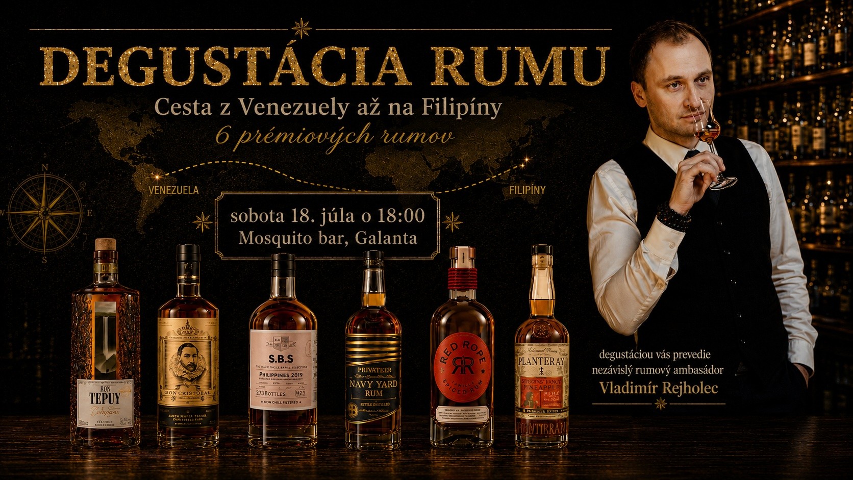 Galanta, Degustácia rumov
